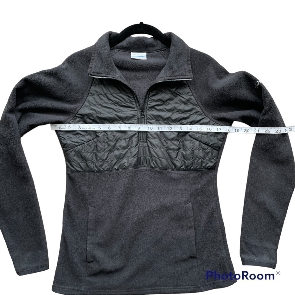 𝅺Columbia Quilted Black 1/2 Zip Pullover | XS - Picture 3 of 6